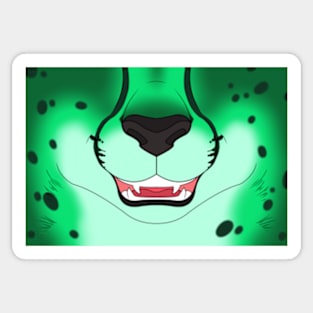 Mint Cheetah Face Sticker